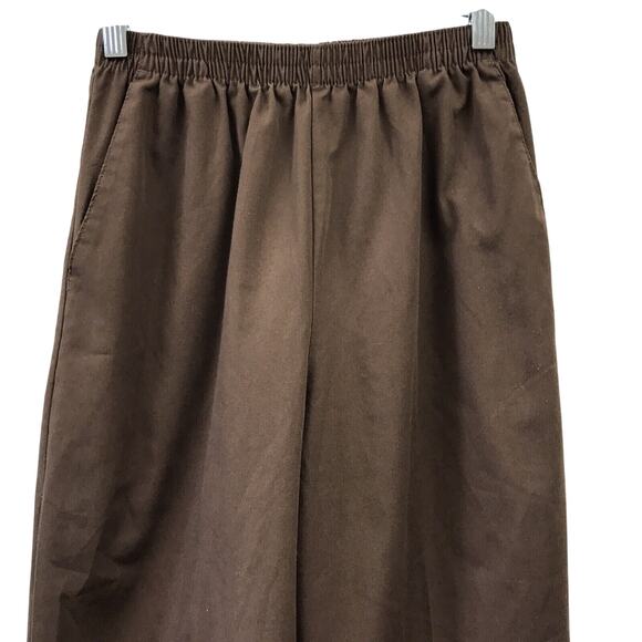 Cherokee Pants Womens XS Scrub Brown Elastic Waist Pockets - Picture 2 of 8